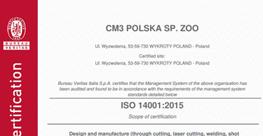 CM3 Certificazione ISO 14001